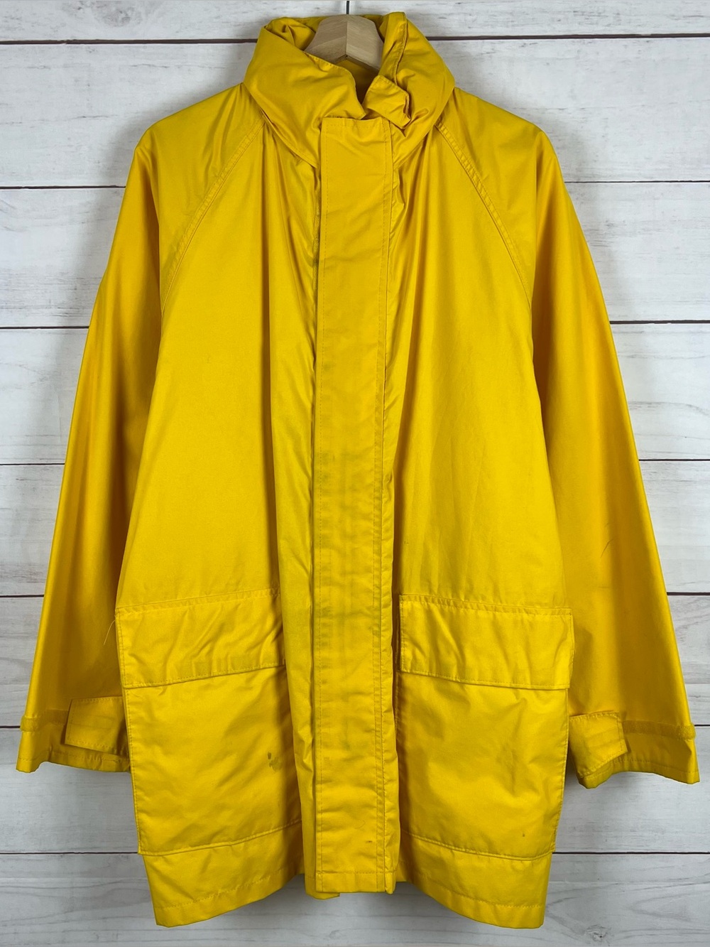 Vintage LL Bean Jacket Mens Extra Large XL Yellow Raincoat Gore Tex USA Made 80s